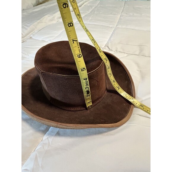 Skullys By Henschel Brown Leather Suede Hat Size XL Made In USA St. Louis, MO - Picture 6 of 8